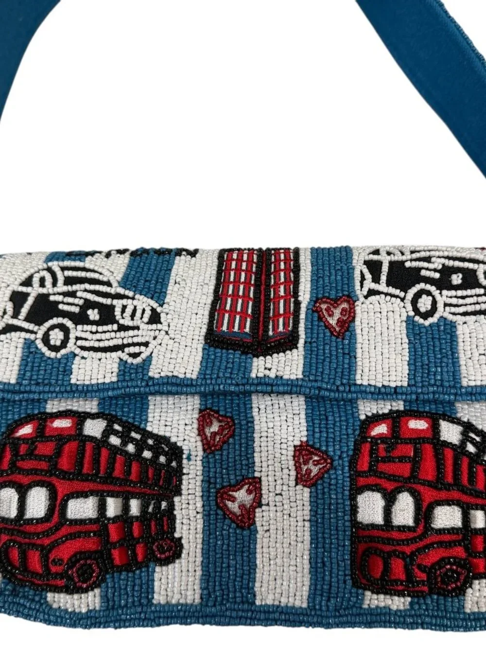 Viral Tik Tok London Taxi Bus Phone Booth Beaded Bag America & Beyond NWT